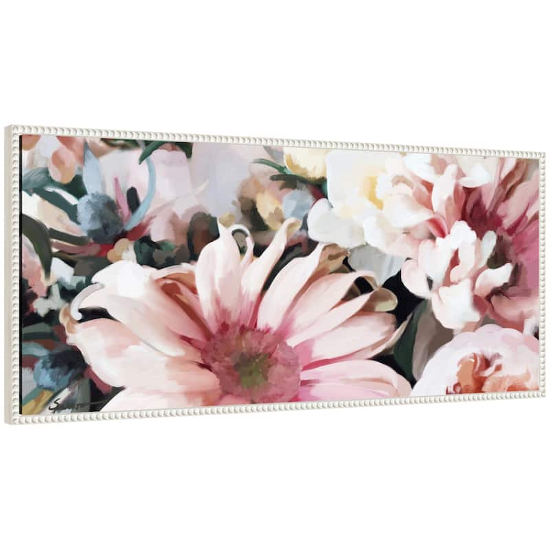 Kate and Laurel Fresh Pick by Mary Sparrow Framed Canvas Wall Art Print - 40 x 18 - White