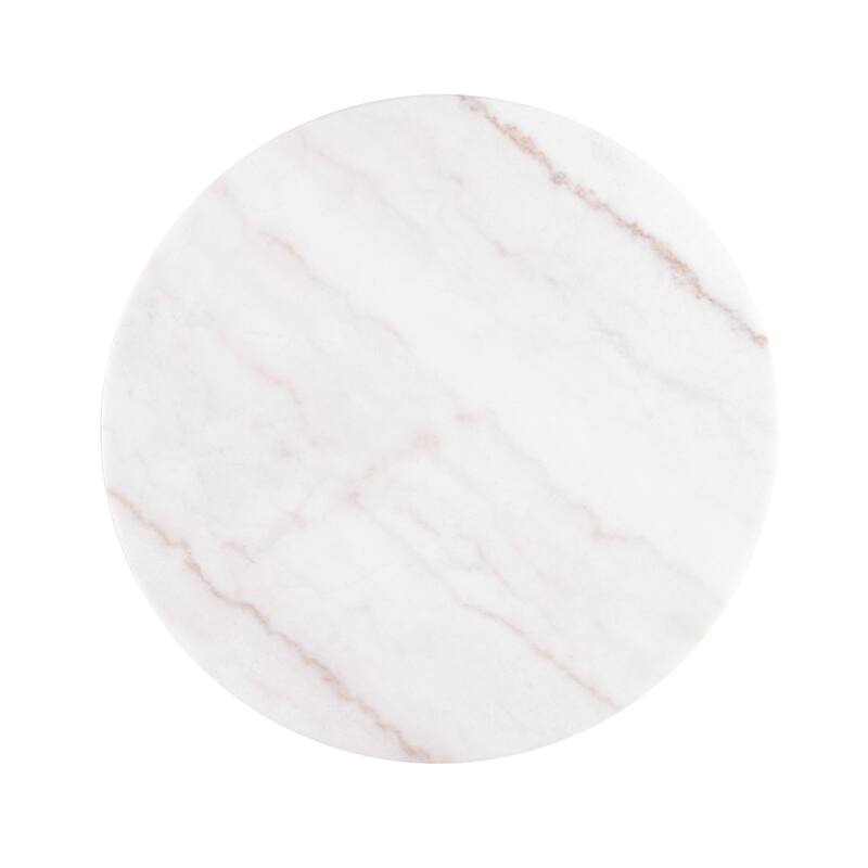 Furniture of America Torin Modern Genuine Marble Top Round Coffee Table