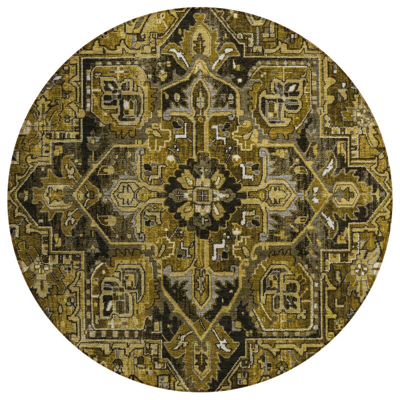 Machine Washable Indoor/ Outdoor Traditional Boho Chantille Rug