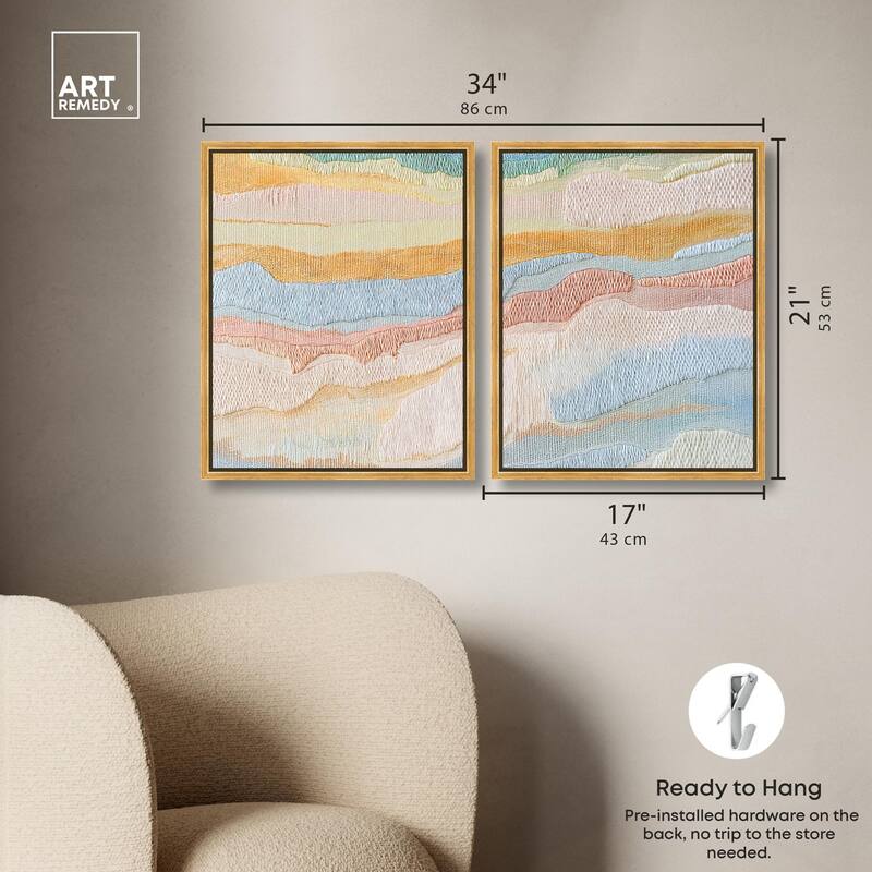 Morning Calm III Canvas Set of 2 by Art Remedy