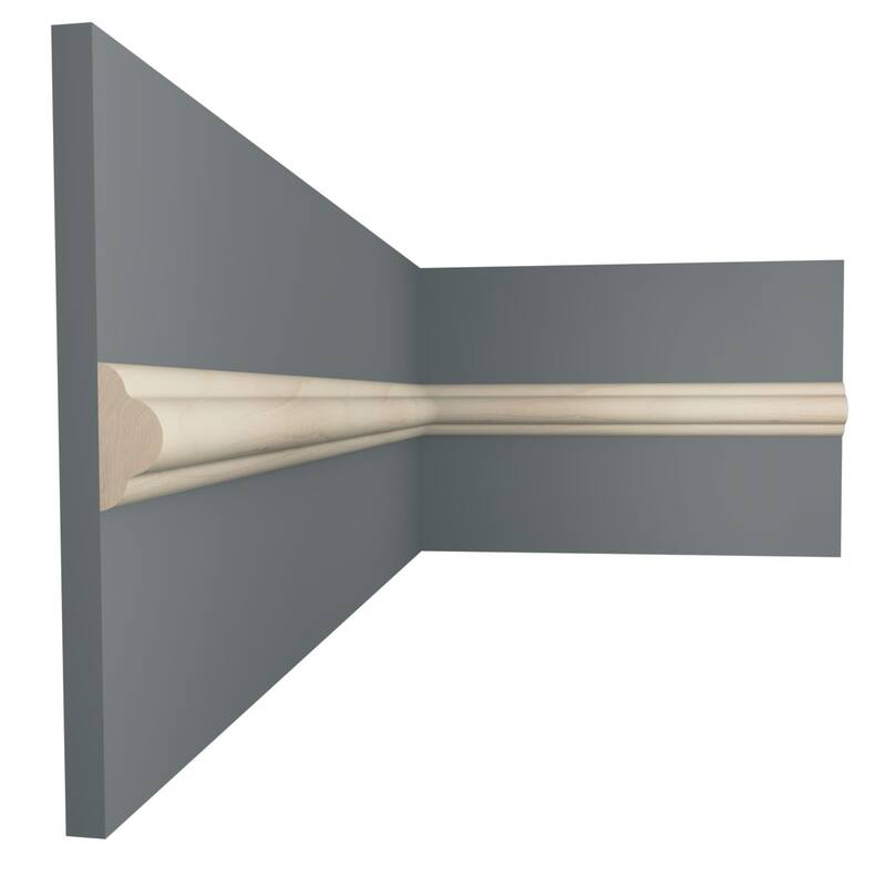 WM1215: 9/16-in x 1-1/4-in x 96-in Americraft Solid Hardwood Stain Grade Joint Moulding