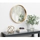 preview thumbnail 3 of 97, Kate and Laurel Travis Round Wood Accent Wall Mirror