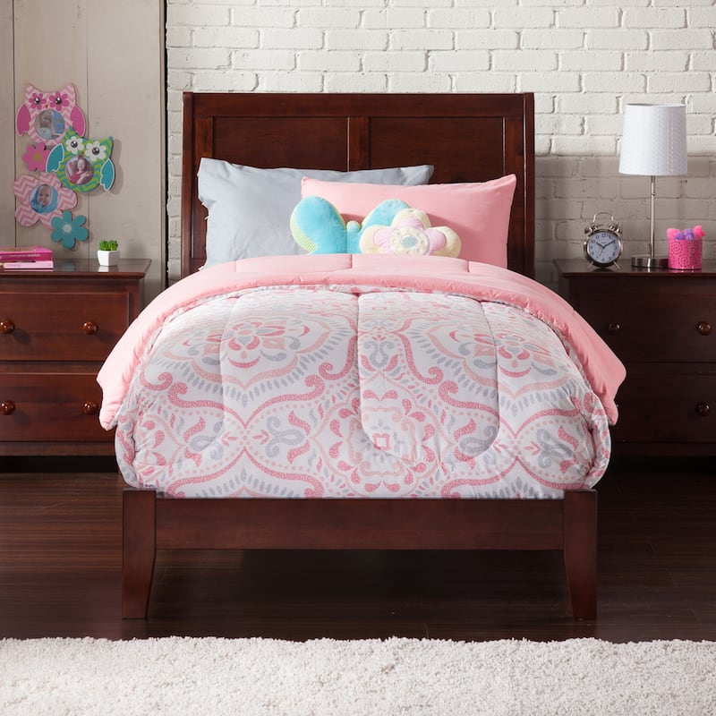 Portland Twin XL Foundation Bed in Walnut
