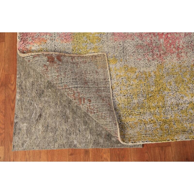Colorful Modern Abstract Indian Area Rug Handmade Wool Carpet - 8'4"x 11'8"