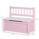 preview thumbnail 6 of 8, Qaba Toddler Toy Box Storage Bench with Large 27 L Interior, Kids Storage Bench Seat with Storage