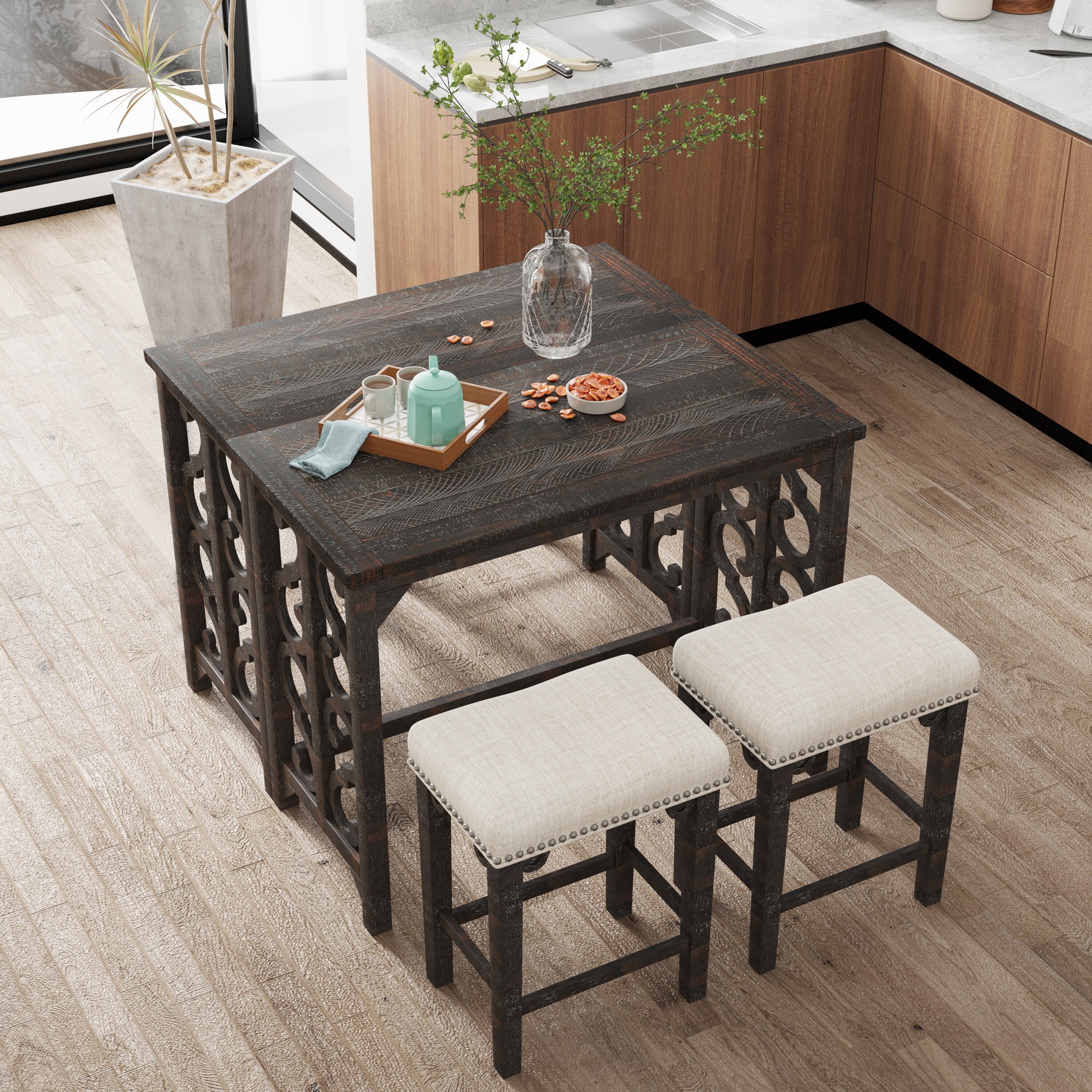 Charthouse counter sales height dining table