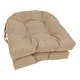preview thumbnail 8 of 16, 16-inch U-shaped Indoor/ Outdoor Chair Cushion (Set of 2) - 16" x 16" Sandstone