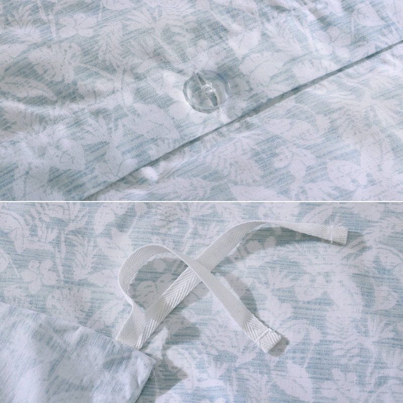 Tommy Bahama Koya Bay Blue Cotton Reversible Duvet Cover Set