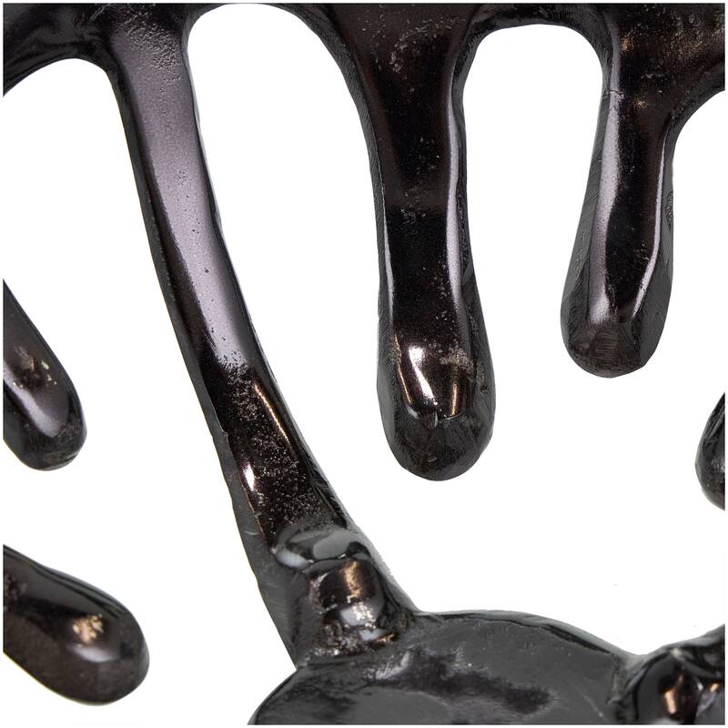 Aluminum Metal Drip Decorative Bowl with Open Frame Design (Set of 2)