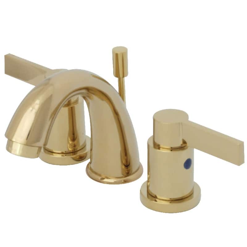 Kingston Brass Nuvo Fusion Bathroom Faucet - Free Pop Up Drain - Polished Brass