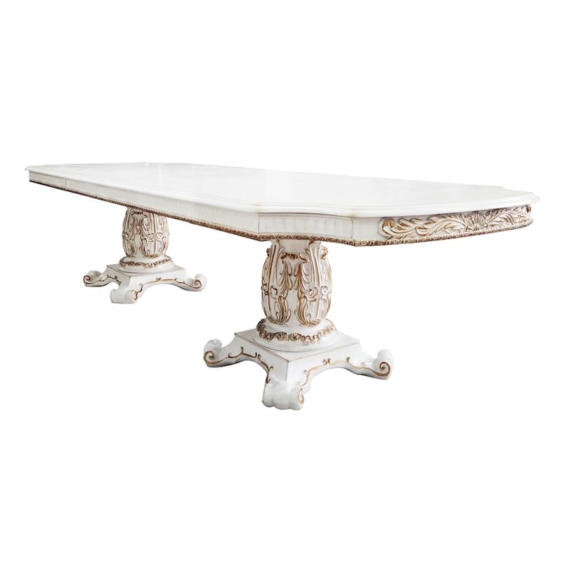 Casada Antique Pearl Dining Table with Molding Detail
