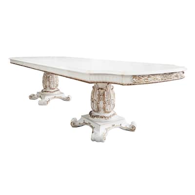 Casada Antique Pearl Dining Table with Molding Detail