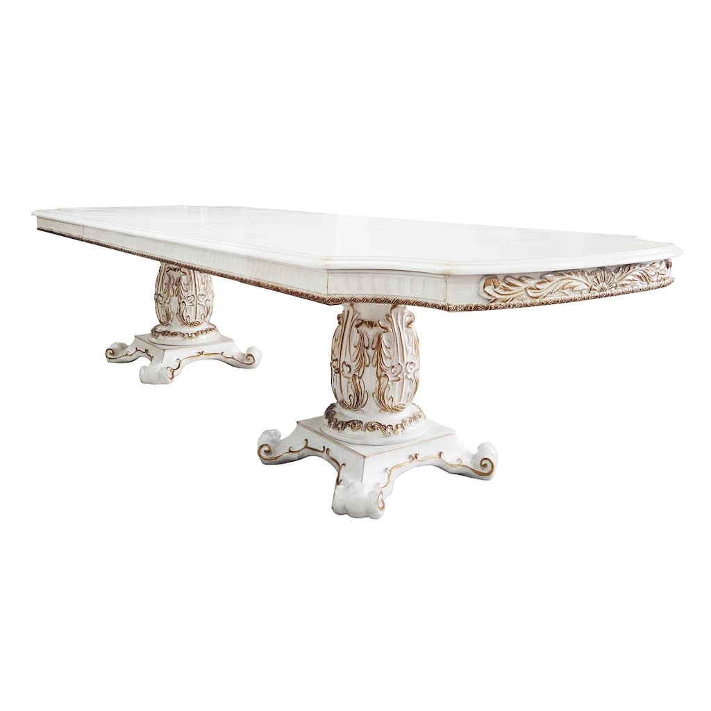 Casada Antique Pearl Dining Table with Molding Detail