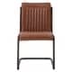 preview thumbnail 3 of 6, NPD Furniture Cooper Faux Leather Chair Rubber Gold Frame (Set of 2)