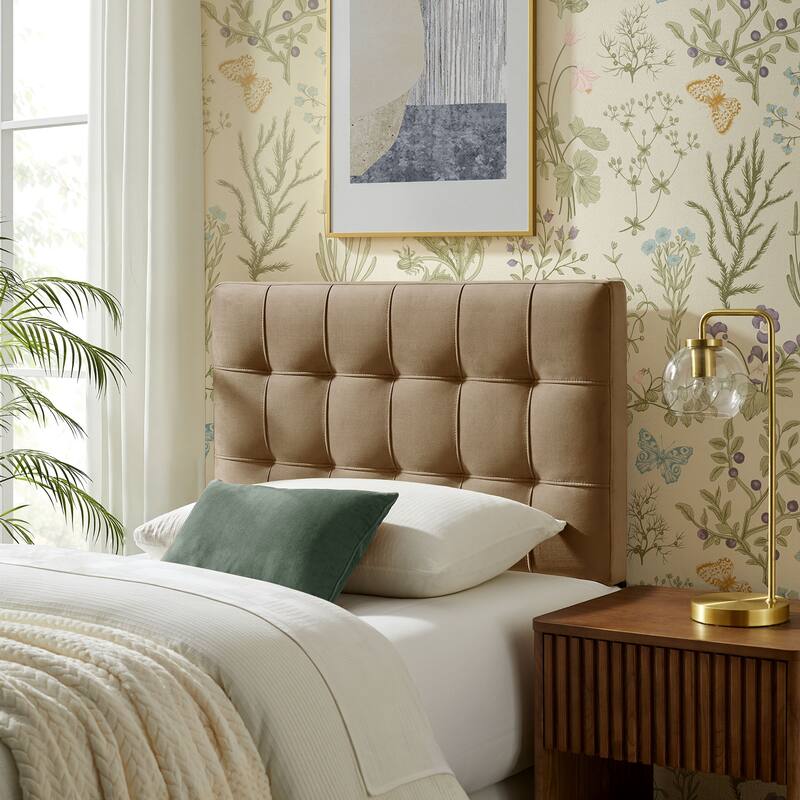 Lily Biscuit Tufted Performance Velvet Headboard - Twin