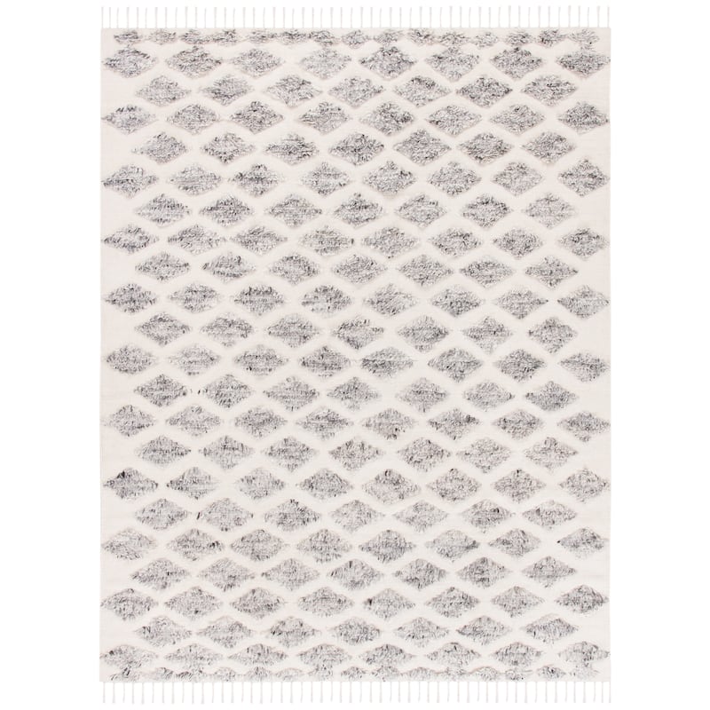 SAFAVIEH Handmade Casablanca Shag Rouba Tribal Wool Rug