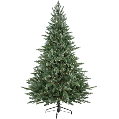 9' Pre-Lit Medium Blue Spruce Artificial Christmas Tree Clear Lights