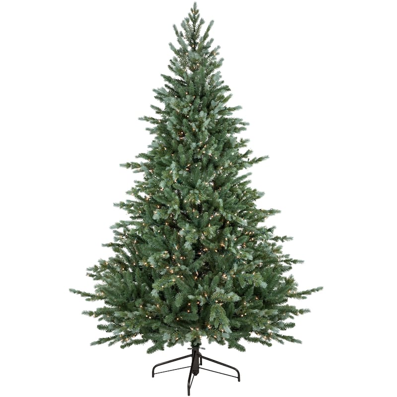Real Touch™️Pre-Lit Medium Blue Spruce Artificial Christmas Tree - 7' - Clear Lights