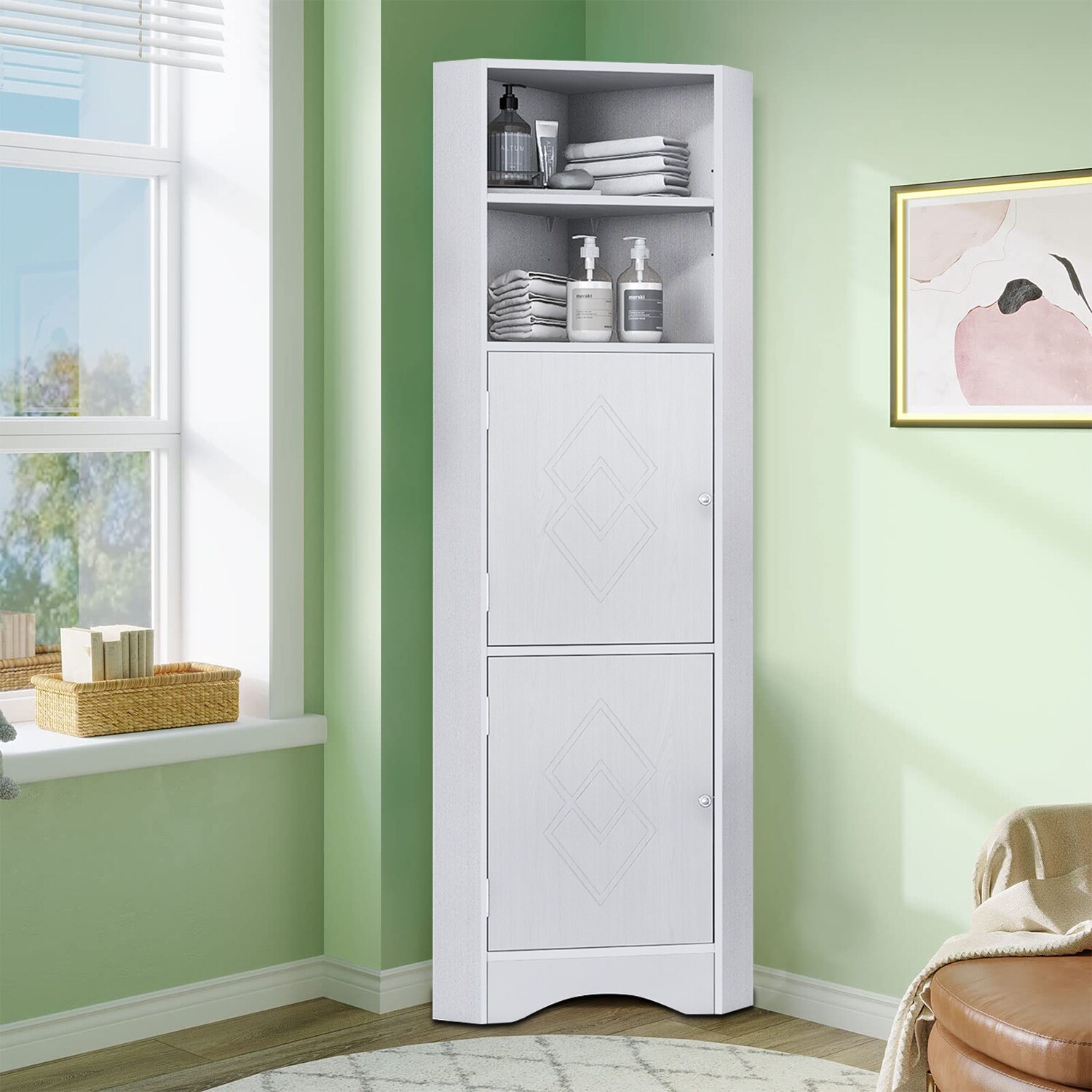 Modern tall corner cabinet discount