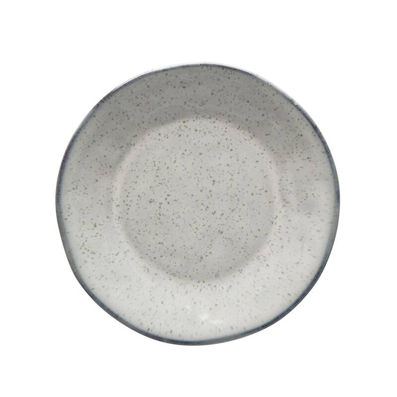 Soho Mist Reactive Glaze Stoneware Appetizer Serving Plate 7 inches, Dishwasher Safe