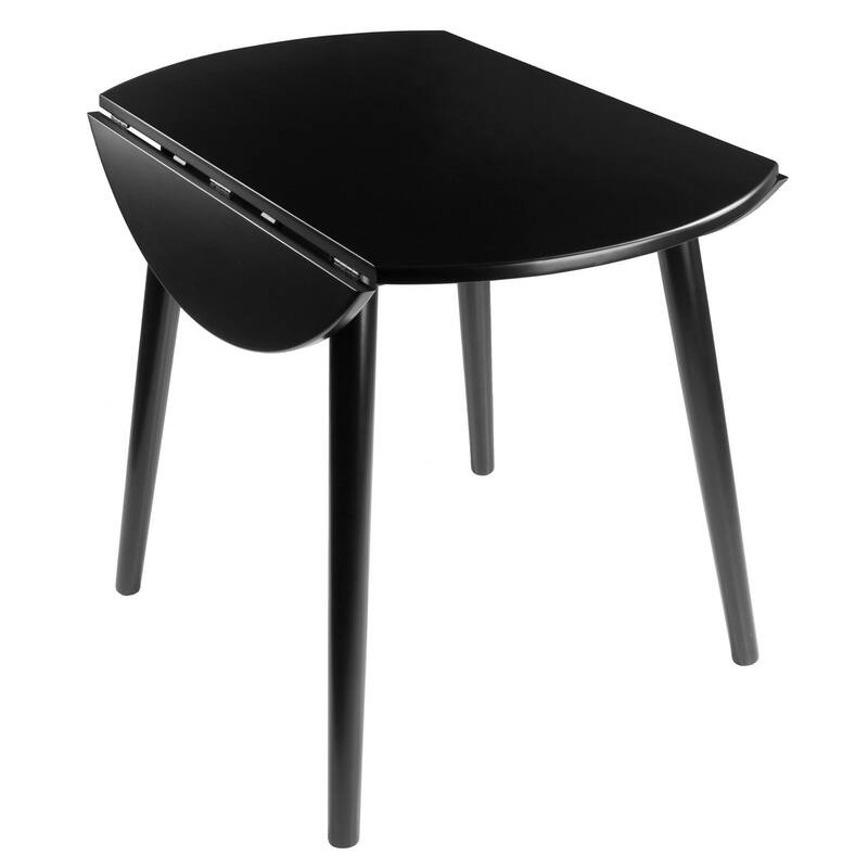 Black Round Drop Leaf Dining Table