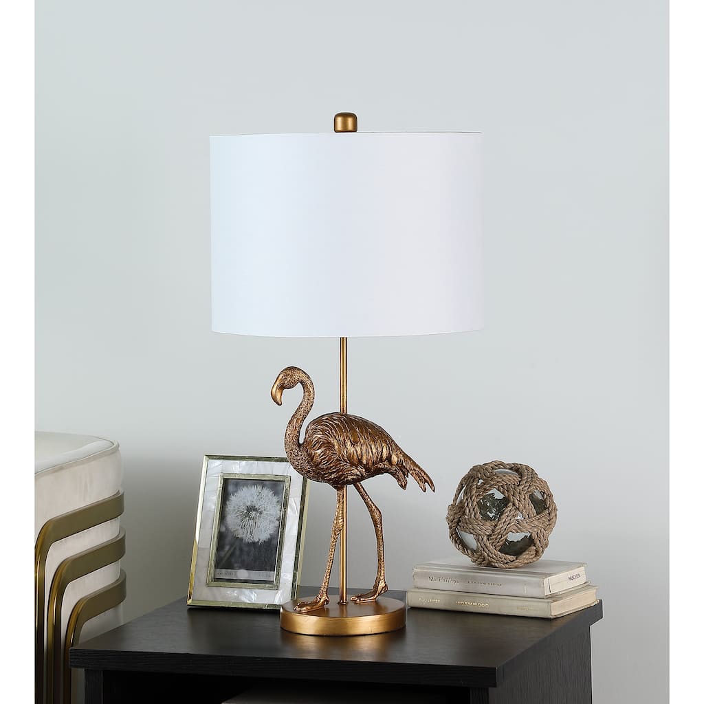 26 In. Matte Gold Flamingo Resin Table Lamp