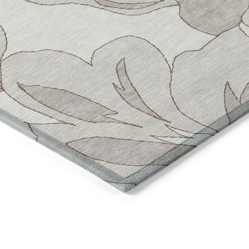 HomeRoots Floral Transitional Rectangle Outdoor Rug