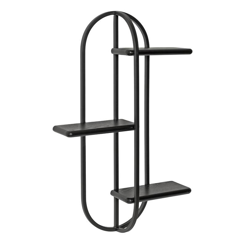 Kate and Laurel Ramos Wood/Metal Accent Shelf - 18x6x30 - 18x6x30 - Black