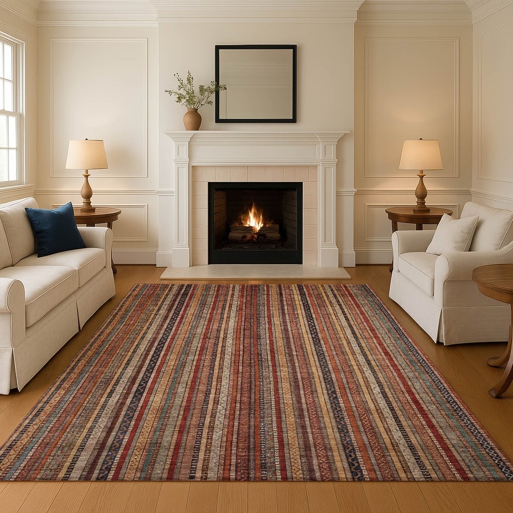 Premium Washable Super Soft Striped Mayfield Rug