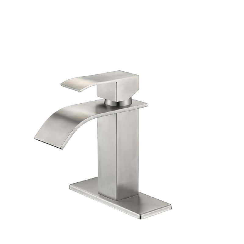 Modern Single Handle Sink Vanity Bathroom Faucet with Waterfall Spout, Anti Corrosion, Anti Rust, Easy Clean