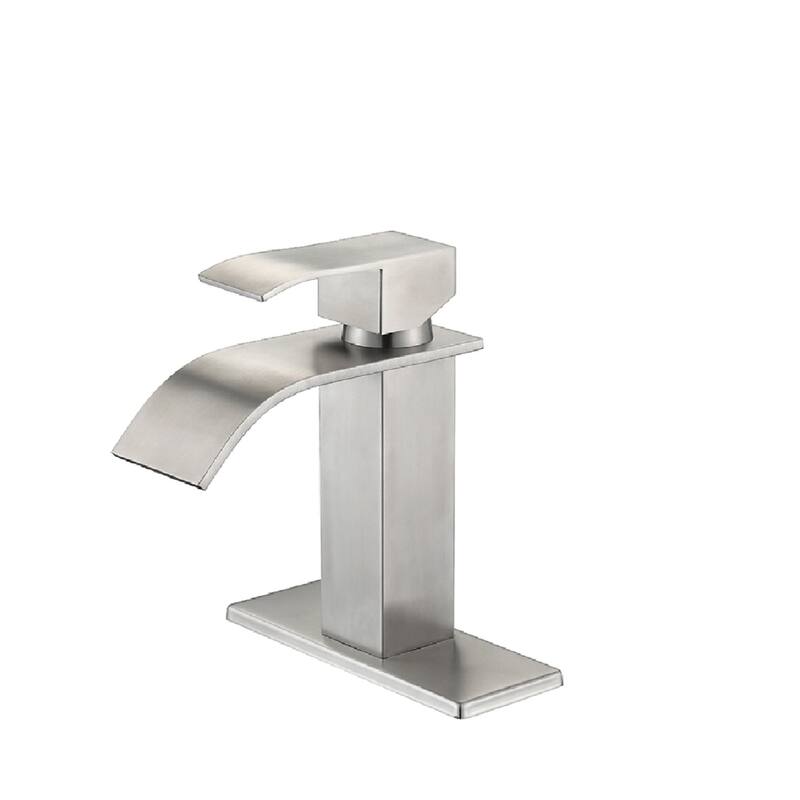 Single Handle Waterfall Spout Bathroom Vanity Sink Faucet