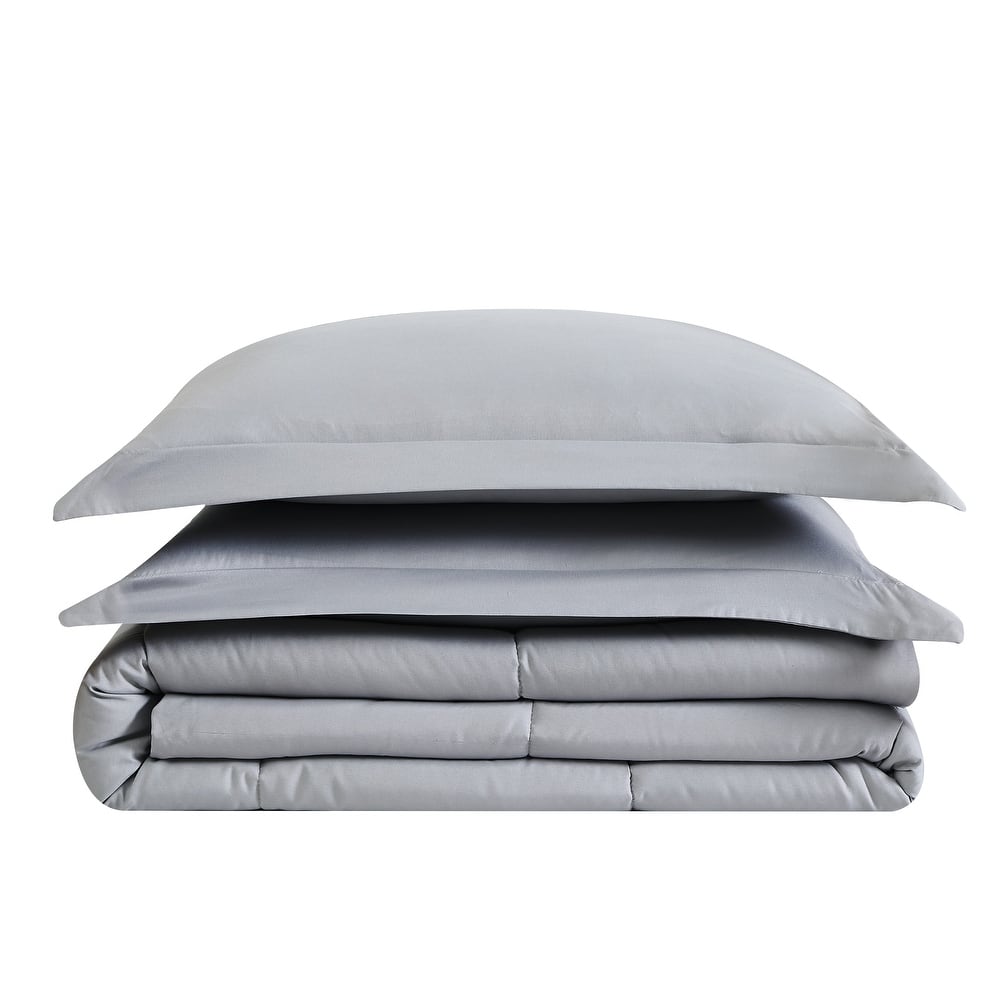 London Fog Garment Wash Solid 3 Piece Comforter Set