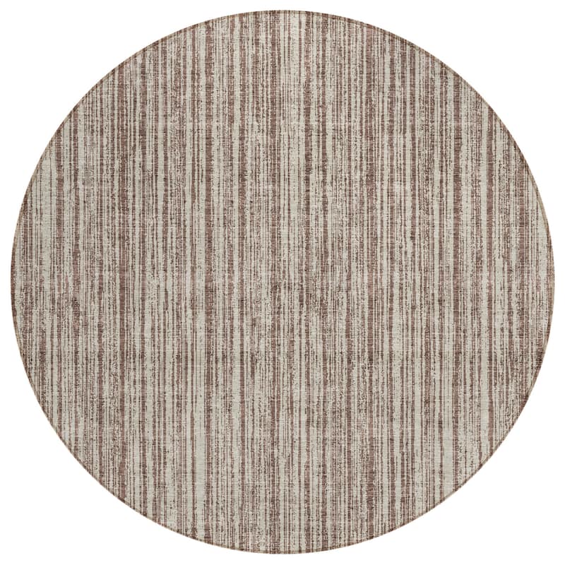 HomeRoots Striped Transitional Rectangle Outdoor Rug