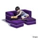 preview thumbnail 41 of 48, Jaxx Zipline Modular Kids Loveseat with Ottomans