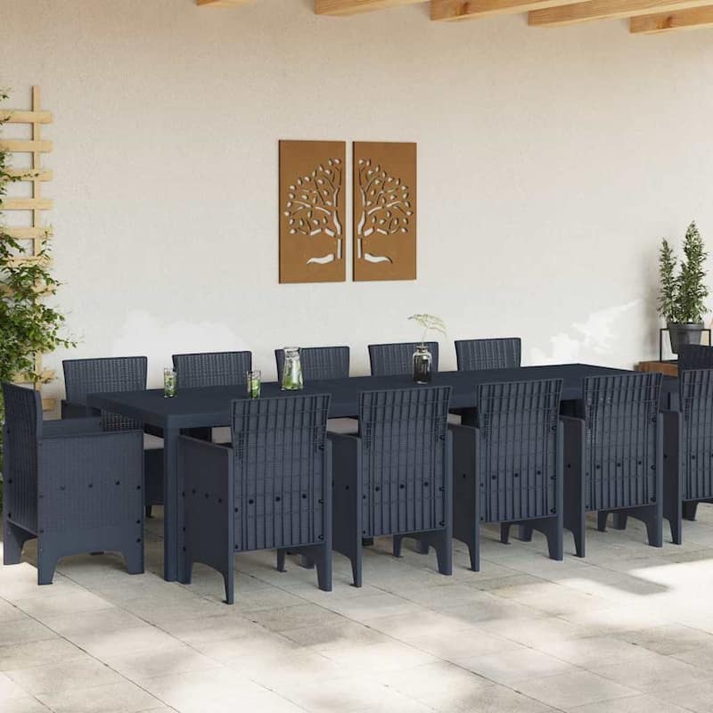 vidaXL Garden Dining Set 11/13 pcs - 118.1 x 39.4 x 28.7
