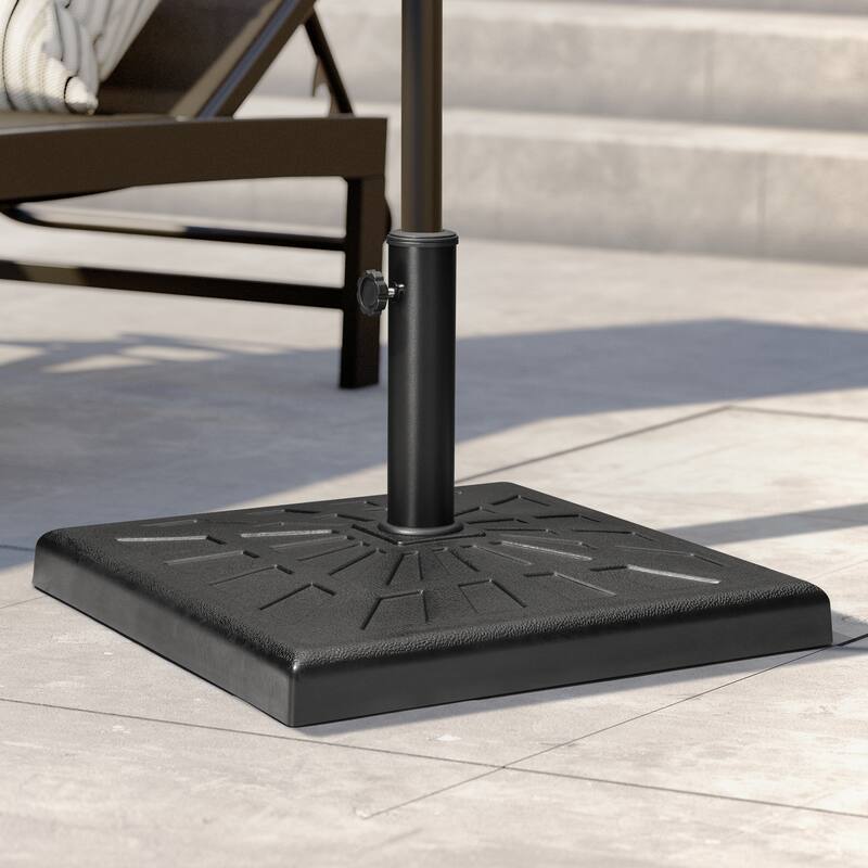 43 LBS Resin Square Base Stand for Outdoor Patio Market Table Umbrella
