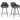 Bucket Upholstered Dark Accent Barstool Chair (Set of 2)