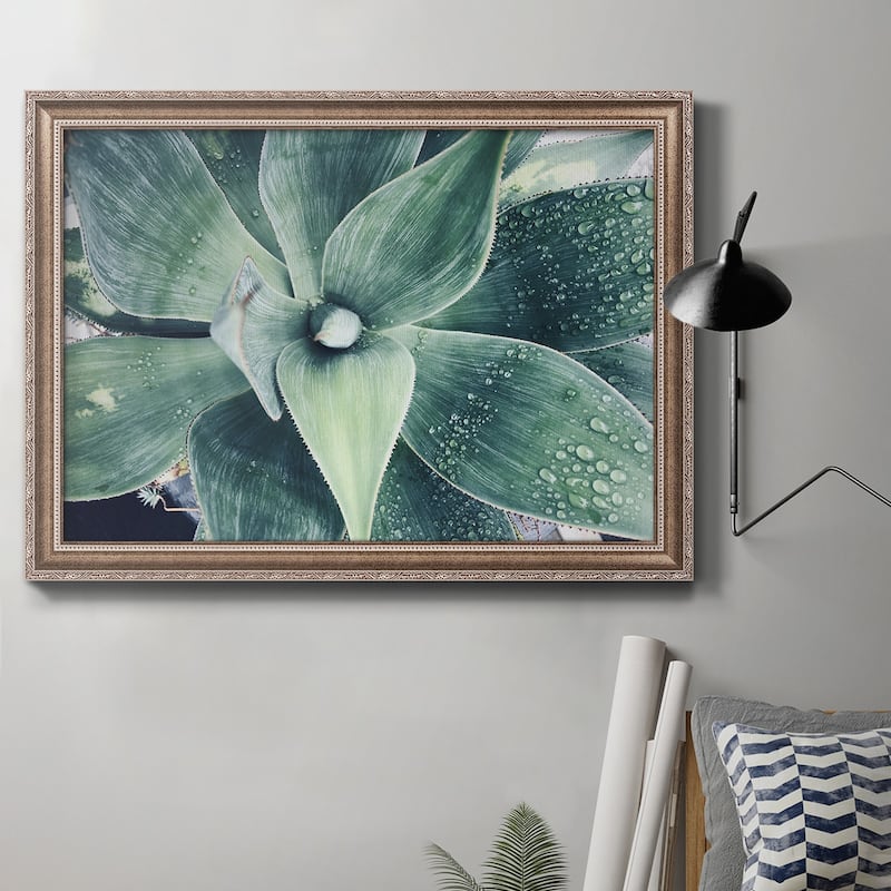Green Tropical Succulent VIII Premium Framed Canvas- Ready to Hang