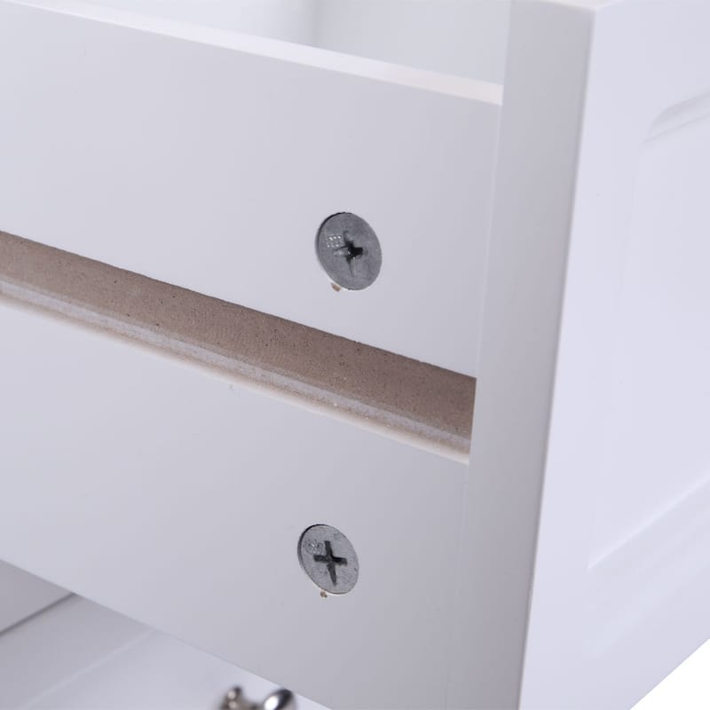 23.62 " Two-Tier Night Table Large Size White/Black