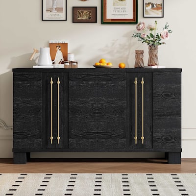 60" Wood Traditional Style with Adjustable Shelves Sideboard/Buffet