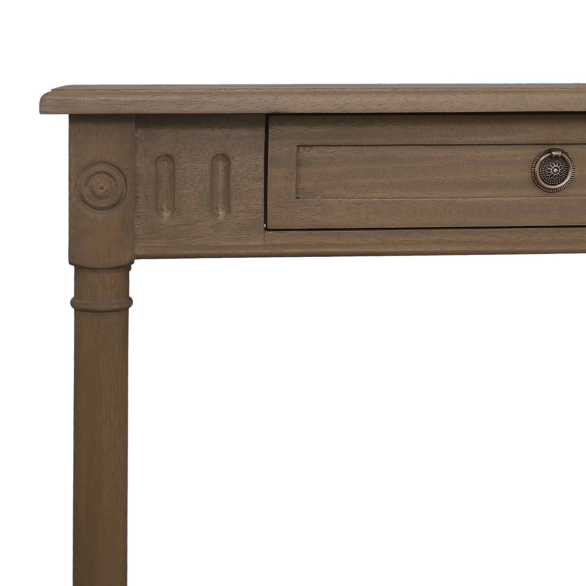 Marisol Narrow Console Table with Drawer & Shelf – Bayur Wood, Black by East at Main