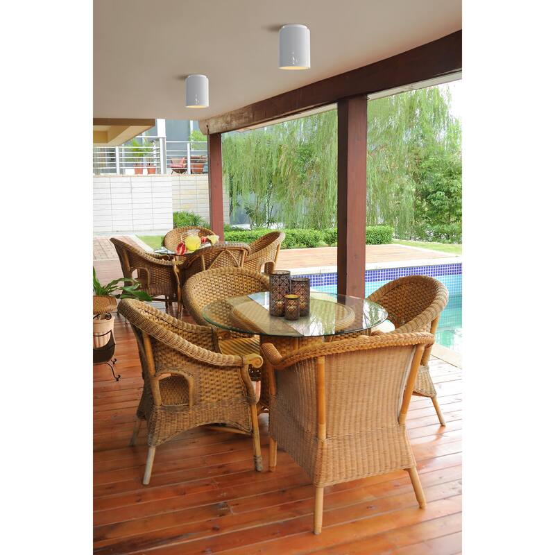 Justice Design Radiance - Cylinder Flush-Mount - Replaceable Bulb