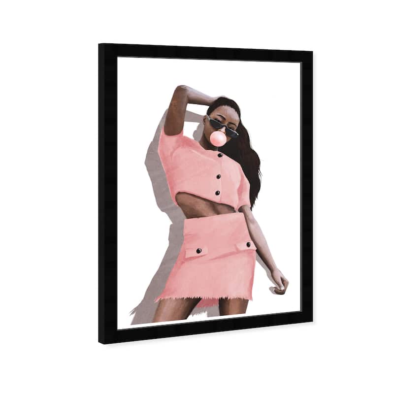 Wynwood Studio Prints Fashion and Glam Perfect Outfit Pink and Light Pink Tropical Wall Art Canvas Print