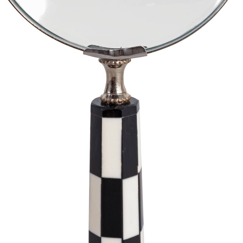 Resin Metal Decorative Object Modern Accent for Home Office - 1" Black - 4" x 9" x 1"