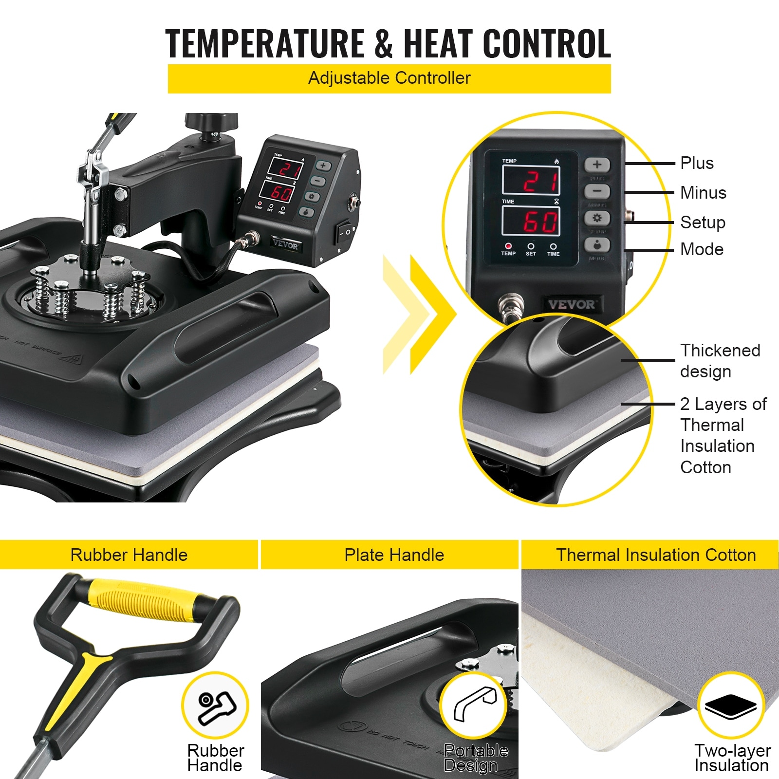 6-in-1 Digital Transfer Heat Press Machine - Costway