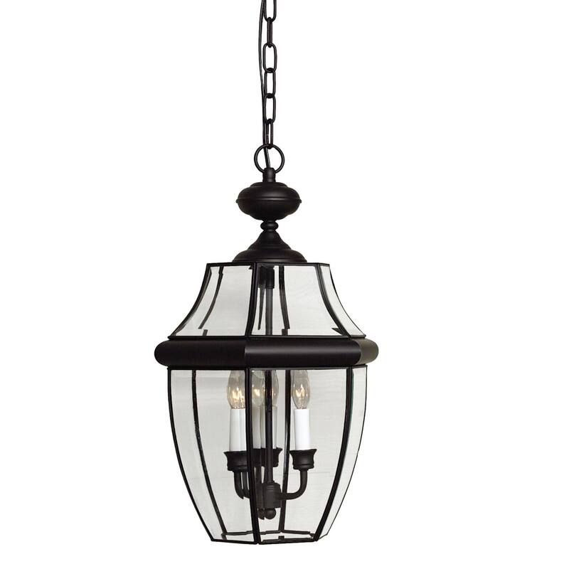 Roseto Gaines 3 Light 13" Wide Outdoor Pendant Lantern with Clear