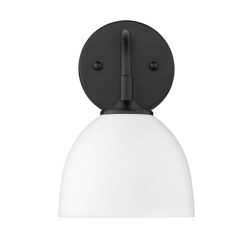 Golden Lighting Zoey 10" Tall Bathroom Sconce with White Shade