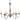 6-Light Distressed White Farmhouse Wooden Chandelier French Country Rustic Candle Chandelier for Dining Room Living Room - Rust