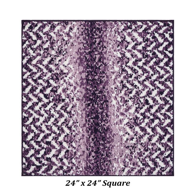 Better Trends 100% Micro Polyester Knitted Bathroom Rugs - Casablanca Collection with Chevron Pattern, Machine Washable Bath Mat