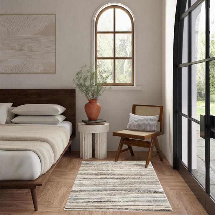 Modern Minimalist Striped Area Rug